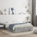 vidaXL Sengeramme med skuffer betonggrå 120x190 cm konstruert tre 8721012245358