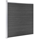 vidaXL Gjerdepanel WPC 175x186 cm svart