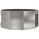 vidaXL Plantekassed sølv 120 x 120 x 50 cm Rustfritt Stål