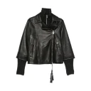 The Jack Leathers Dame Jakker Svart M,