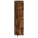 vidaXL Highboard røkt eik 34,5x34x180 cm konstruert tre 8720845495725