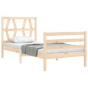 vidaXL Sengeramme med hodegavl 2FT6 liten enkel heltre 8720845995065