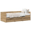 Daybed Håndverks eik Konstruert tre 90 x 190 cm Holdbar Daybed 3333997