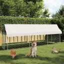 Vidaxl Utendørs Hundegård Med Tak 400X100X150 cm