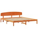  Sengestamme med hodegjerde Brun 200 x 200 cm Massivt furutre