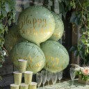 Santex Folieballong Happy Birthday Grønn Gull 8474 0-103