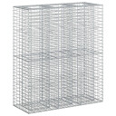 vidaXL Gabion hevet seng 2 pcs sølv 130 x 50 x 150 cm Galvanisert Stål