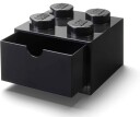 LEGO Storage Desk Drawer 4 bricks oppbevaring med 1 skuff 16 x 16 cm black
