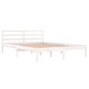 vidaXL Sengeramme heltre furu 140x200 cm hvit