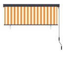 vidaXL Utendørs rullegardin 160x250 cm hvit og oransje