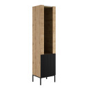 Amelus Vitrineskap 50x190 cm   Brun/Svart