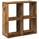 Romdeler bokhylle gammel tre 69,5x29x69,5 cm konstruert tre