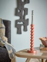 Bloomingville Diza Lysestake i Aluminium med Spiralform - Brun - Ø 10 CM