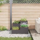  Hageplanter 100x100x60 cm Svart Stål
