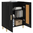 vidaXL Serviesskap Svart eik 69,5 x 34 x 90 cm Konstruert tre