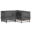 vidaXL L-formet hagemøbeltrekk 12 maljer 185x185x70 cm