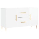 vidaXL Skjenk høyglans hvit 100x36x60 cm konstruert tre