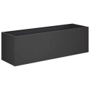 vidaXL Hageblomsterpotte Svart 80 x 30 x 30 cm Kaldvalsestål