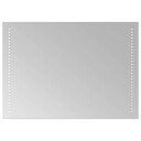 vidaXL LED Badevindu Gjennomsiktig 70 x 50 cm herdet glass Rektangulær