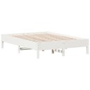  Sengeramme uten madrass hvit 140x190 cm heltre furu 8721012428768
