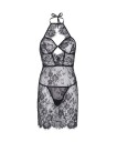 Leg Avenue Svart Minikjole I Blonde M/ String Xl