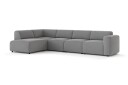 Torvasen 5 seters sofa med divan venstre i stoff   Grå