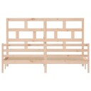 vidaXL Sengeramme heltre furu 200x200 cm
