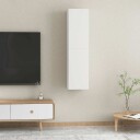 vidaXL TV-benk 2 stk hvit 30,5x30x60 cm sponplate
