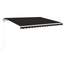 vidaXL Automatisk uttrekkbar markise 400x350 cm antrasitt
