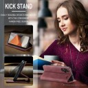 Xiaomi Redmi Note 13 Pro+ Caseme 013 Series Lommebok-deksel Vinrød