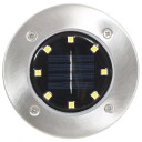 Soldrevet bakkelys 8 stk LED-lys - hvit