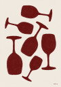 Abstract  Wine Glasses Plakat Plakat / 70x100cm