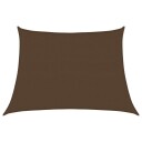 vidaXL Solseil 160 g/m² brun 4/5x3 m HDPE