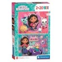 Clementoni Puzzle Gabby's Dollhouse 2x20st. Gulv