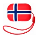Ferrelli AirPods Pro 3 TPU-deksel, norsk flagg