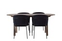 Venture Home Andy Spisegruppe 180 cm Oval med 4 Selma Stoler Natur