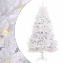 vidaXL Kunstig juletre med 300 LED Hvit 240 cm PVC og metall