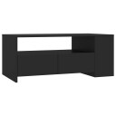 vidaXL Salongbord svart 102x55x42 cm konstruert tre