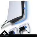 Floating Grip Blå Veggfeste for PS5 – Myk Silikon Deksel