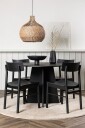 Venture Home   Spisegruppe Bootcut Round og stolene Montros   Svart