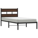  Sengeramme uten madrass med hodegavl brun eik 100x200 cm 8721158377357