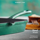 BARBARY&OAK Støpejern Grillpanne, 26cm, Grønn