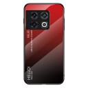 INCOVER OnePlus 11 Glass Bakdeksel - Hello - Röd / Svart