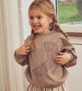 Müsli Collegegenser   Cozy Meg Bow   Valnøtt   Müsli   7 år (122)   Collegegenser Beige Brun