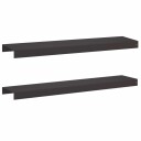 vidaXL Kantprofil til hage 2 stk. 100 x 20 x 5 cm Stål Svart