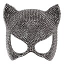 Widmann Katt halvmaske med strass 12007