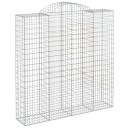  Gabionkurver buede 11 stk 200x50x200/220 cm galvanisert jern