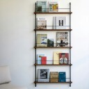 Moebe Magazine Hylle 85x188 cm Oak/Sort