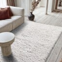Ryetepper   Combarro Solid Cotton Shaggy krem Størrelse: 160 x 230 cm