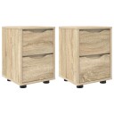  Nattbord 2 pcs Sonoma eik 30,5 x 30 x 43 cm Konstruert tre